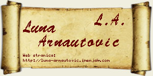 Luna Arnautović vizit kartica